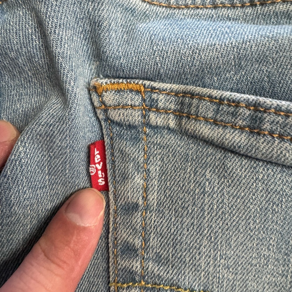 Levis 514 Men's Medium Wash 32x32 Blue Jeans Classic Straight Stretch Denim - Picture 8 of 8